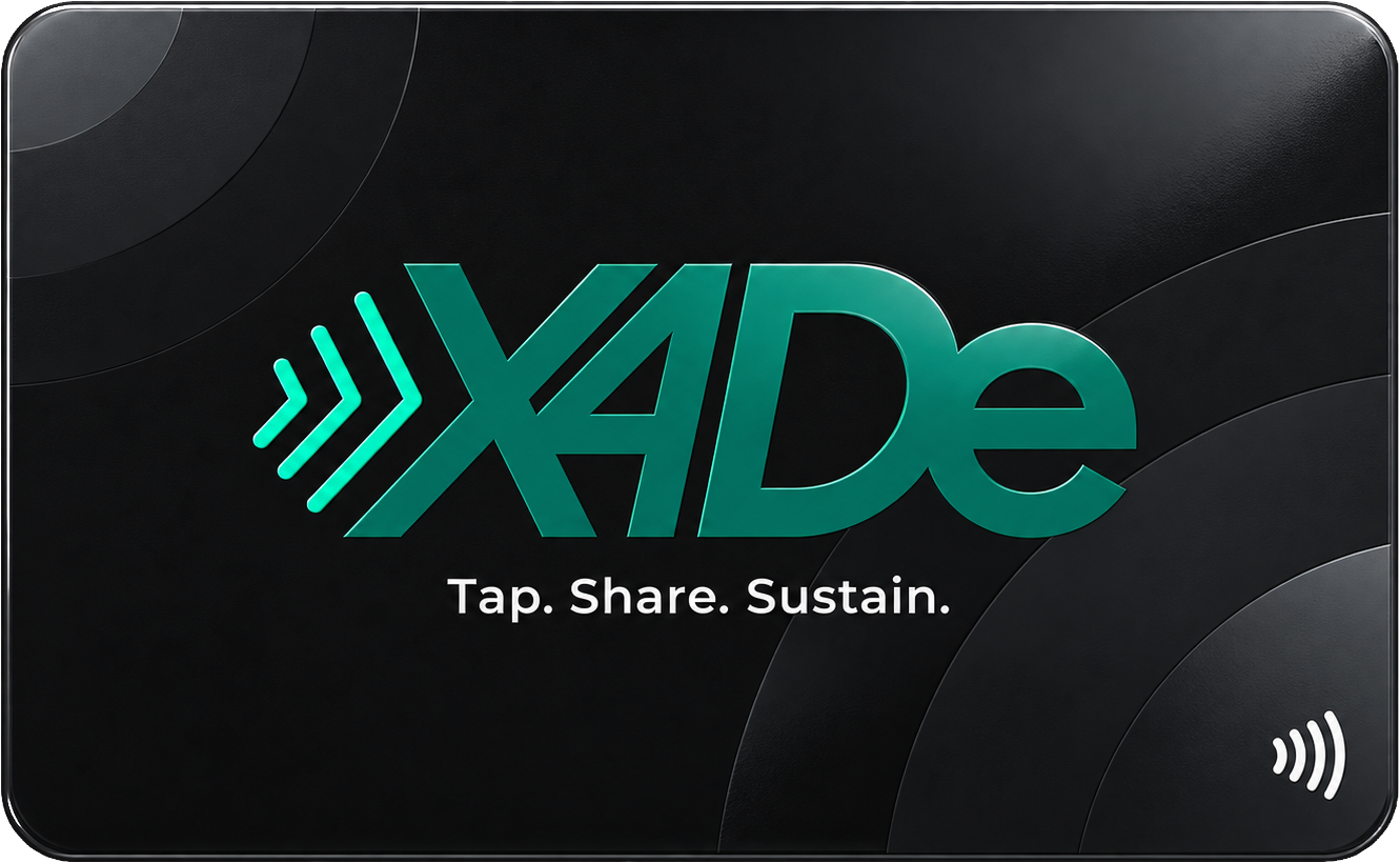 Black X4De card mockup